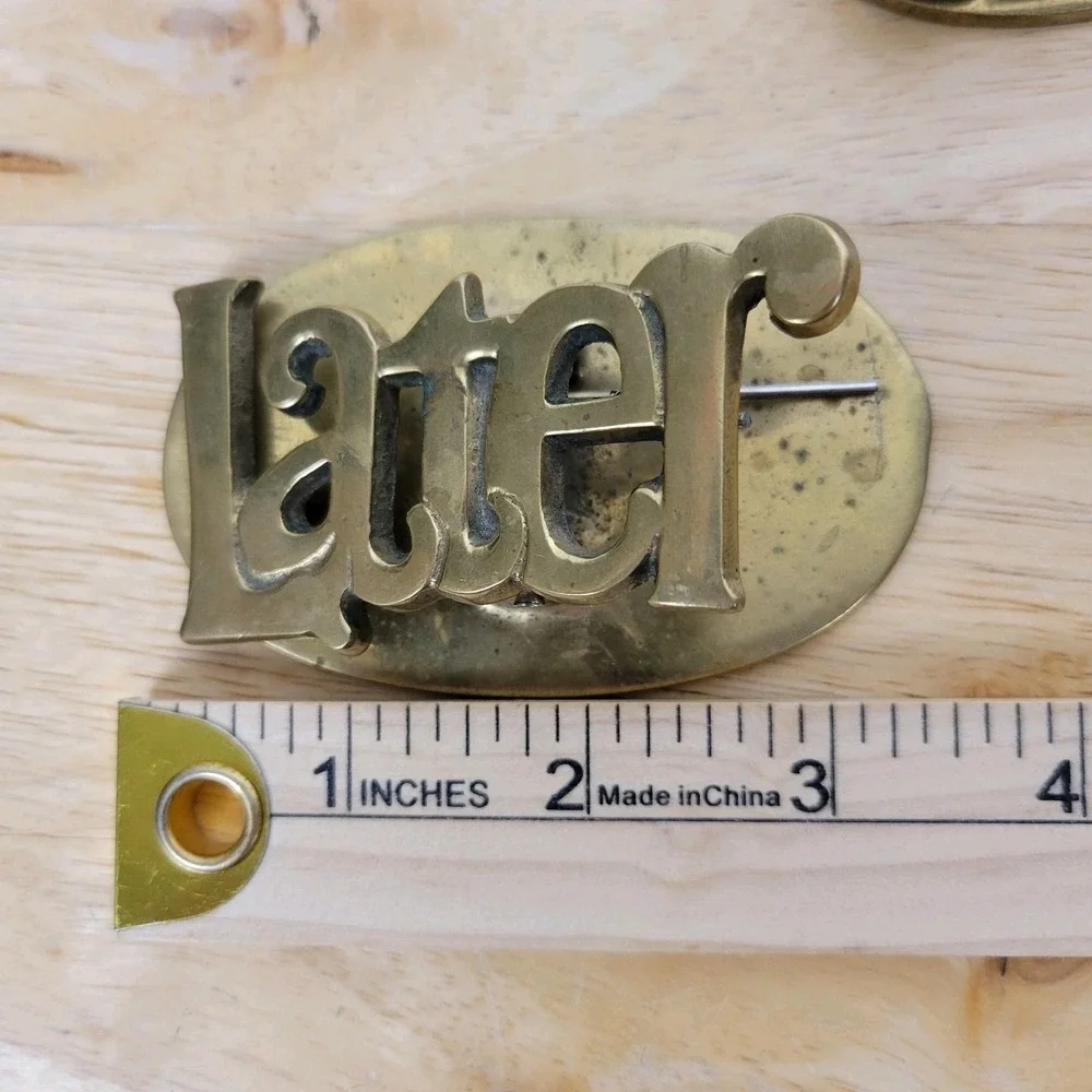 Vintage Mid-Century Modern Solid Brass Desk Clips 